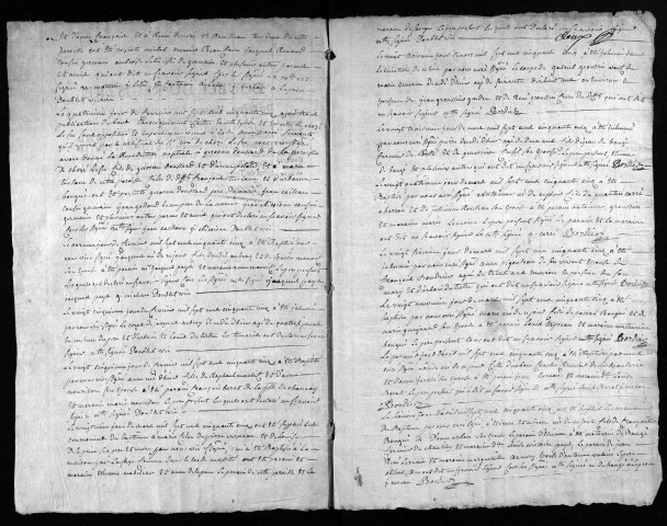 Collection du greffe. Baptêmes, mariages, sépultures, 1755