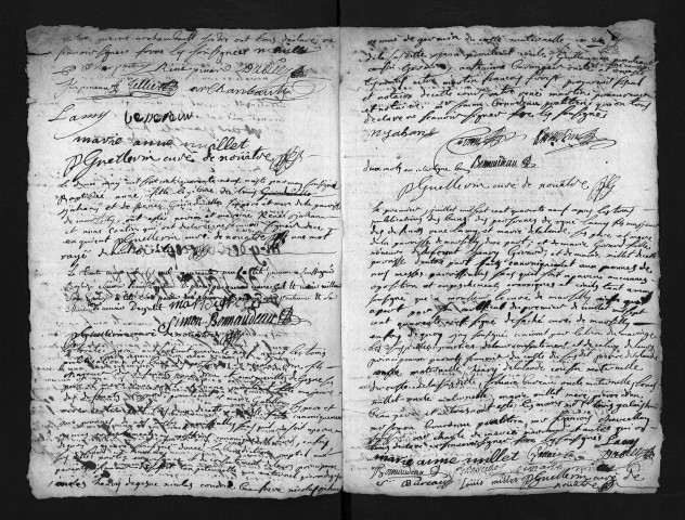 Collection du greffe. Baptêmes, mariages, sépultures, 1749