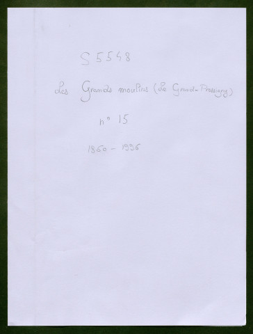 Les Grands Moulins au Grand-Pressigny (1860-1996) - dossier complet