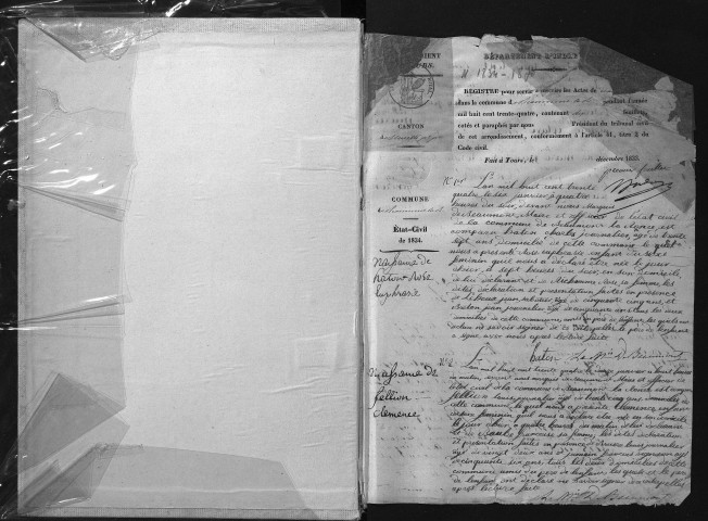 Naissances, 1834-1870