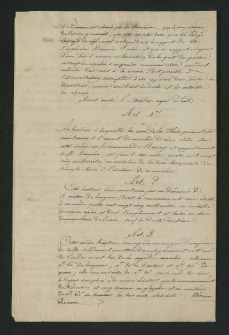 Arrêté (27 janvier 1834)