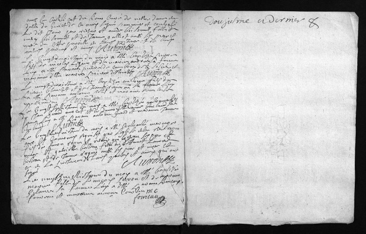 Baptêmes, mariages, sépultures, 1703