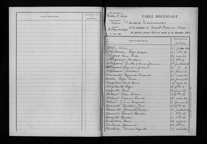 Naissances, mariages, décès