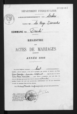 Mariages, 1946
