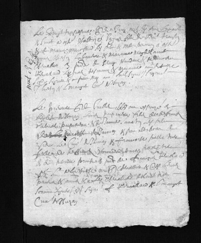 Collection du greffe. Baptêmes, mariages, sépultures, 1668 - Les années 1669-1675 sont lacunaires dans les deux collections
