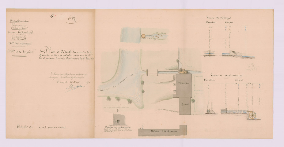 Plan et détails (21 mars 1854)