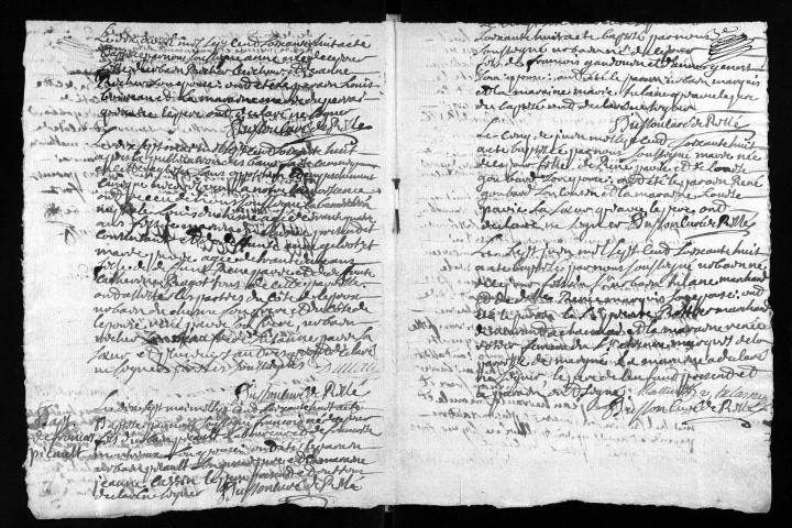 Baptêmes, mariages, 1768