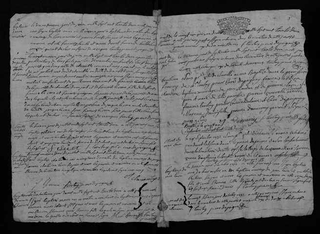 Collection communale. Baptêmes, mariages, sépultures, 1732-1736