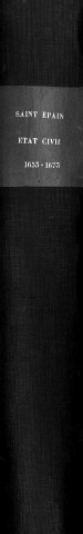 Collection communale. Baptêmes, avril 1653-1673 ; mariages, février 1660-juin 1670 ; baptêmes, mariages, sépultures, 1683 (relié dans le désordre)