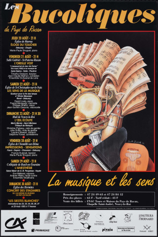 Affiches du festival des Bucoliques du Pays de Racan.