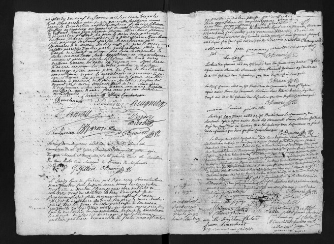 Baptêmes, mariages, sépultures, 1768