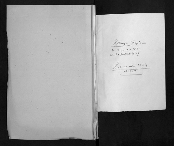 Collection communale. Baptêmes, 1631-1643, 1665-1668 et 1673 ; mariages,1643-1668 et 1673 ; sépultures, 1664-1668 et 1673. Nombreuses lacunes