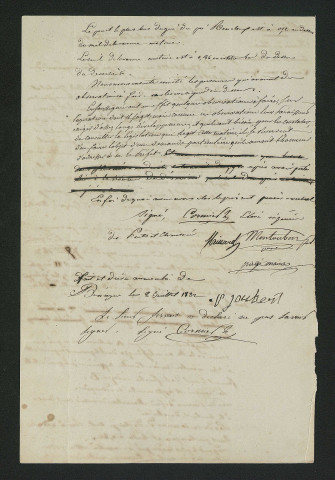 Procès-verbal de vérification (8 juillet 1832)