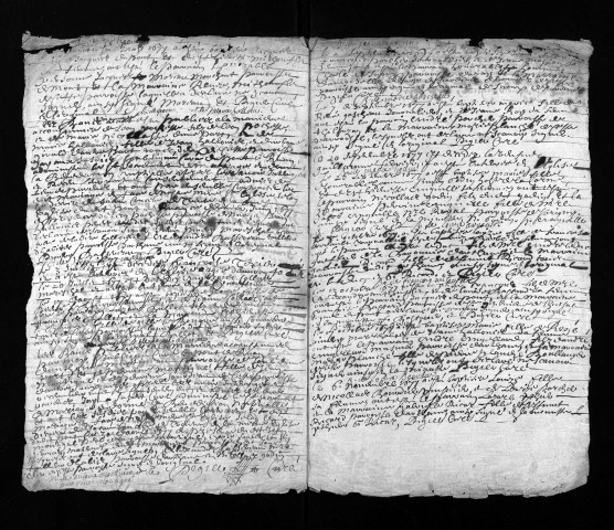 Collection du greffe. Baptêmes, mariages, sépultures, 1677 - L'année 1676 est lacunaire dans cette collection