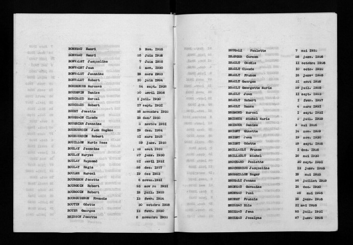 Naissances, mariages, décès