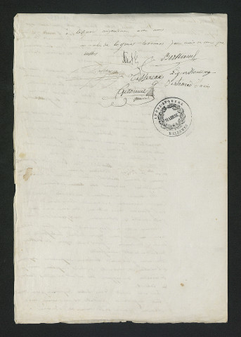 Demande de règlement des eaux du moulin de la Groie, visite des lieux (11 septembre 1840)