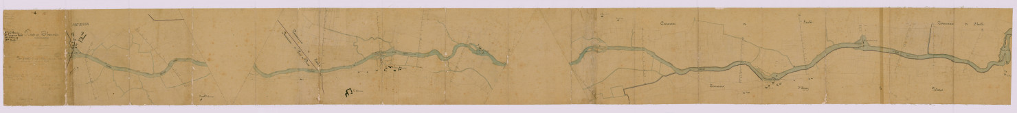 Plan général de la rivière Indre, dans la commune de Saché (29 octobre 1851)