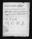 Collection du greffe. Baptêmes, mariages, sépultures, 1767-1768