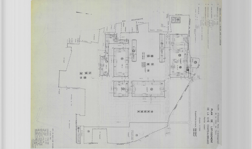 Zone d'habitation de Saint-Symphorien, Cité Chateaubriand, partie ouest : plan de lotissement (section BP)