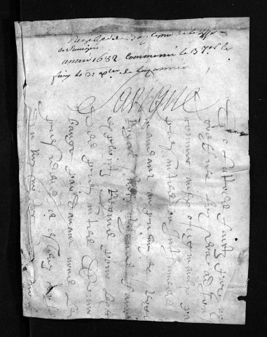 Collection du greffe. Baptêmes, mariages, sépultures, 1681