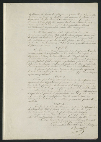 Arrêté préfectoral valant règlement d'eau (14 septembre 1842)