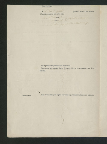 Procès-verbal de visite (28 avril 1863)
