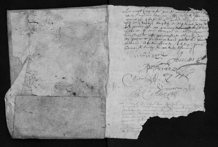 Collection communale. Mariages, 1652-novembre 1667 ; sépultures, 1647-15 janvier 1668