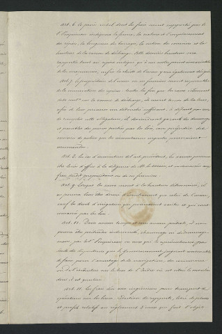 Arrêté préfectoral valant règlement d'eau (22 novembre 1828)
