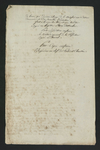Arrêté préfectoral conforme au rapport de l'ingénieur suite à la pétition du sieur Pichardet (22 septembre 1815)