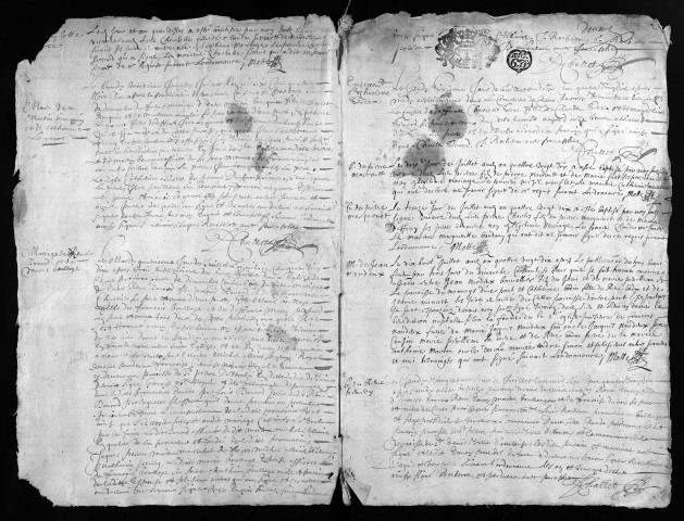 Baptêmes, mariages, sépultures, 1690-1691