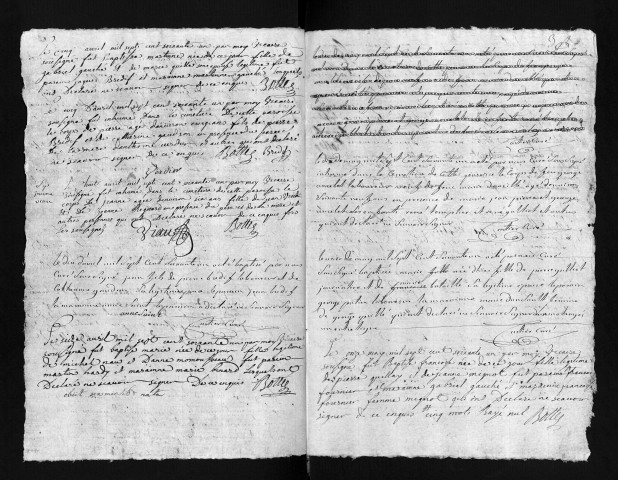 Collection du greffe. Baptêmes, mariages, sépultures, 1761