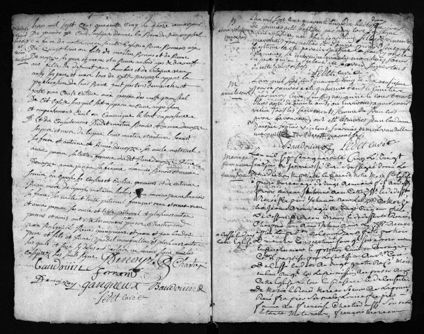 Baptêmes, mariages, sépultures, 1745