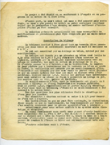 Tours, 17 rue Nationale. Hôtel du Faisan, défense passive secteur 2. Projet d'abri public de lavage pour ypérites.