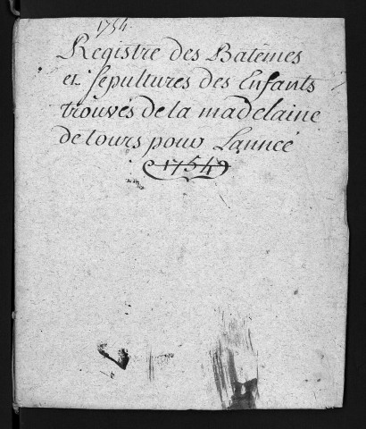 Baptêmes, sépultures, 1754