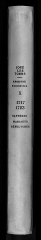Collection communale. Baptêmes, mariages, sépultures, 1717-1723