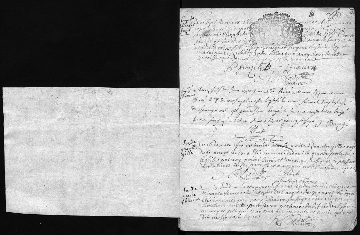 Collection communale. Baptêmes, mariages, sépultures, 1706-1721