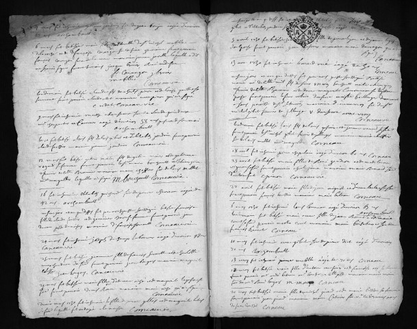 Collection du greffe. Baptêmes, mariages, sépultures, 1730