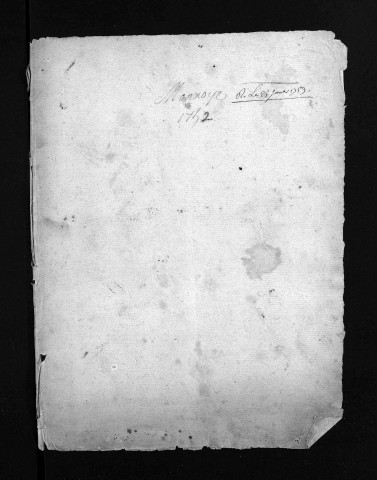 Collection du greffe. Baptêmes, mariages, sépultures, 1752