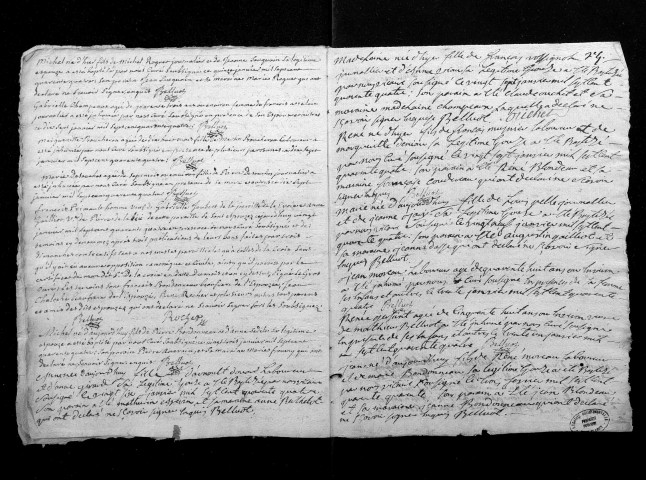 Collection du greffe. Baptêmes, mariages, sépultures, 1744-11 janvier 1745