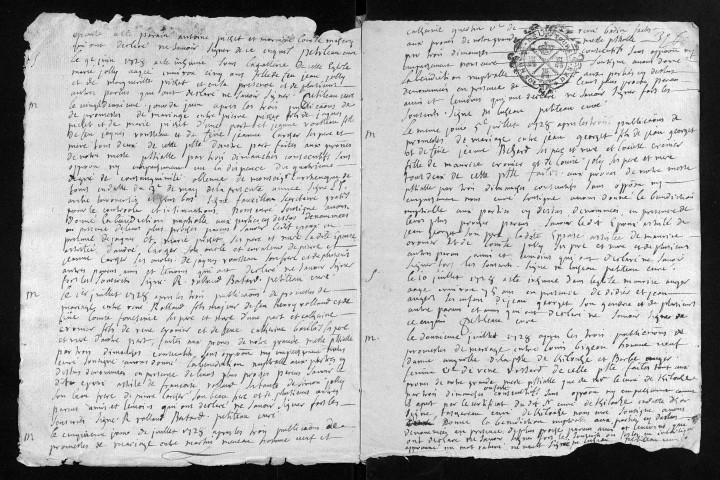 Baptêmes, mariages, sépultures, 1728