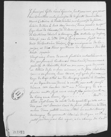 Centième denier et insinuations suivant le tarif (1er janvier 1751-19 mars 1755)