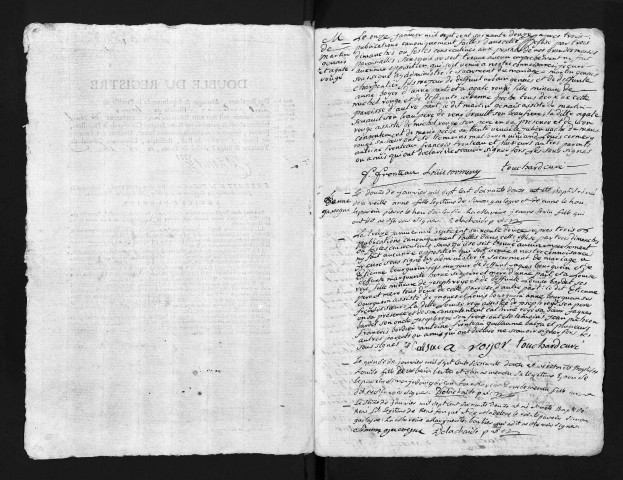 Collection du greffe. Baptêmes, mariages, sépultures, 1772-1773