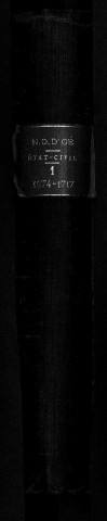 Collection communale. Baptêmes, mariages, 1674-1680 ; baptêmes, mariages, sépultures, 1680-1692 ; sépultures, 1674-1680 ; baptêmes, mariages, sépultures, 1692-1717