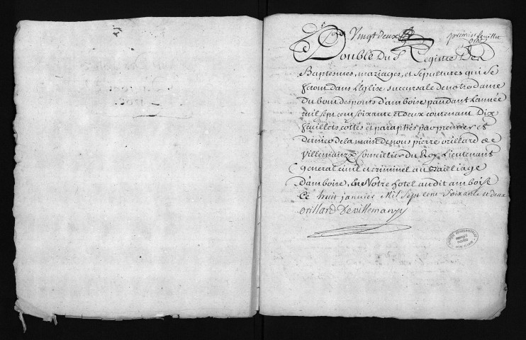 Collection du greffe. Baptêmes, mariages, sépultures, 4 janvier 1762-2 janvier 1763