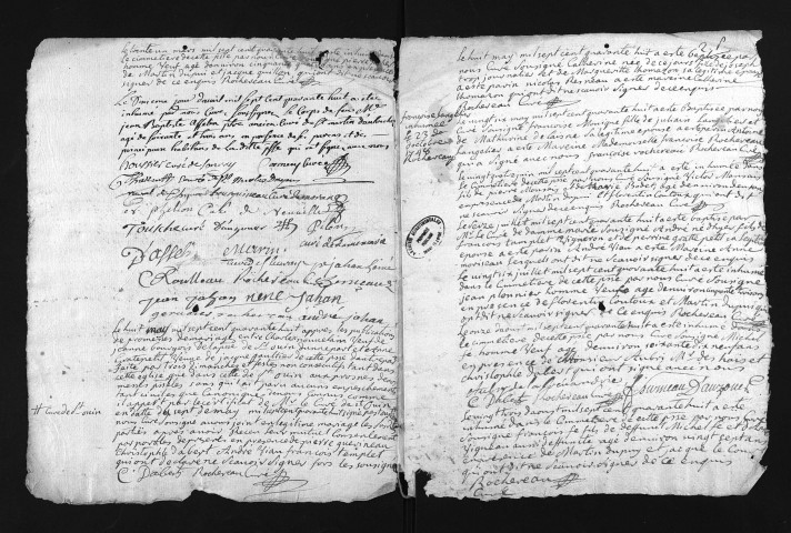 Collection du greffe. Baptêmes, mariages, sépultures, 1748 - Les années 1716-1747 sont lacunaires dans cette collection