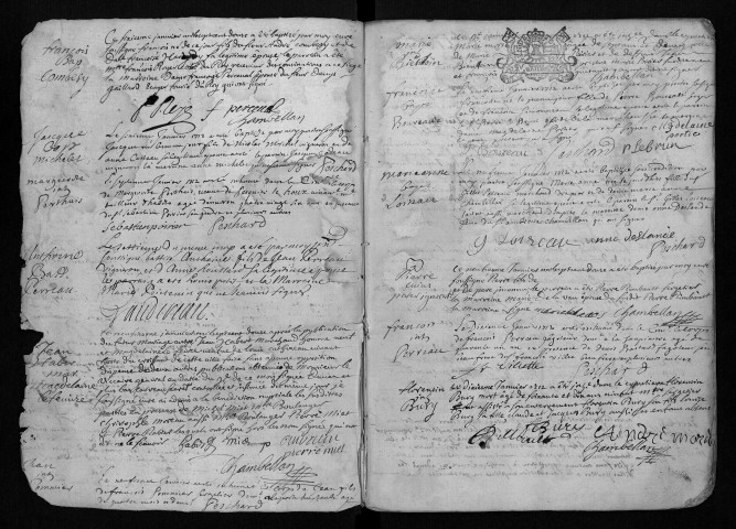 Collection communale. Baptêmes, mariages, sépultures, 1712