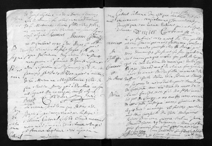 Collection du greffe. Baptêmes, mariages, sépultures, 1737 - Les années 1672-1736 sont lacunaires dans cette collection