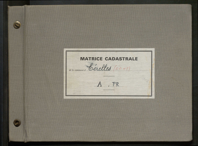 Table des comptes de la matrice. Comptes actifs personnes morales et A - P.