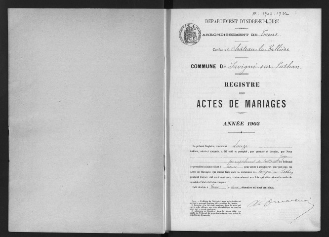 Mariages, 1903-1905