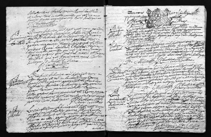 Collection communale. Baptêmes, mariages, sépultures, 1711-1721